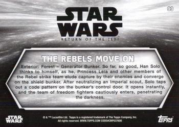 2020 Topps Star Wars Return of the Jedi Black & White #99 The Rebels Move On Back
