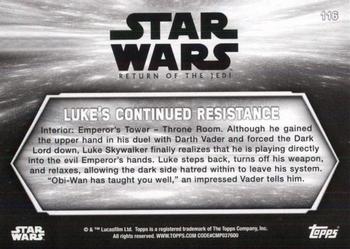 2020 Topps Star Wars Return of the Jedi Black & White #116 Luke's Continued Resistance Back