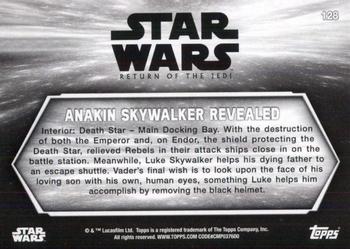 2020 Topps Star Wars Return of the Jedi Black & White #128 Anakin Skywalker Revealed Back