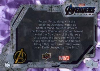 2020 Upper Deck Marvel Avengers Endgame & Captain Marvel #4 Returning Home Back