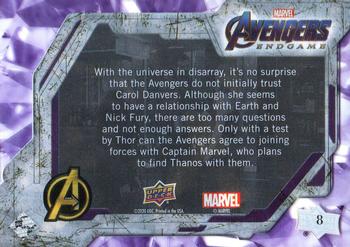 2020 Upper Deck Marvel Avengers Endgame & Captain Marvel #8 I Like This One Back
