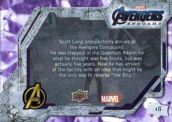 2020 Upper Deck Marvel Avengers Endgame & Captain Marvel #18 Scott Lang Back