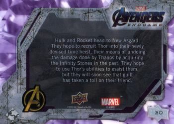 2020 Upper Deck Marvel Avengers Endgame & Captain Marvel #20 Rocket Raccoon / Hulk Back