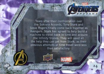 2020 Upper Deck Marvel Avengers Endgame & Captain Marvel #24 Tony Stark / Steve Rogers Back