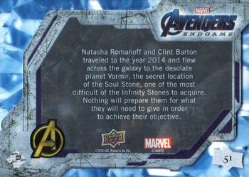 2020 Upper Deck Marvel Avengers Endgame & Captain Marvel #51 Soul for a Soul Back