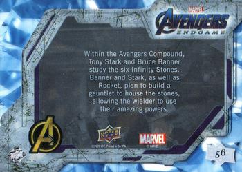 2020 Upper Deck Marvel Avengers Endgame & Captain Marvel #56 Studying the Stones Back