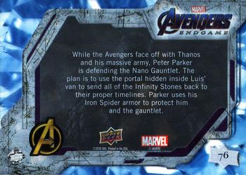 2020 Upper Deck Marvel Avengers Endgame & Captain Marvel #76 Iron Spider Back