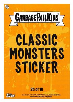2019 Topps Garbage Pail Kids: Revenge of Oh, the Horror-ible! - Classic Monsters Sticker #2b Duncan Pumpkin Back