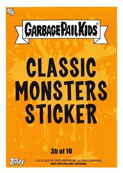 2019 Topps Garbage Pail Kids: Revenge of Oh, the Horror-ible! - Classic Monsters Sticker #3b Batty Barney Back