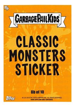2019 Topps Garbage Pail Kids: Revenge of Oh, the Horror-ible! - Classic Monsters Sticker #8b Lizard Liz Back