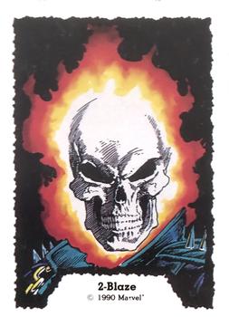 1990 Comic Images Ghost Rider #2 Blaze Front