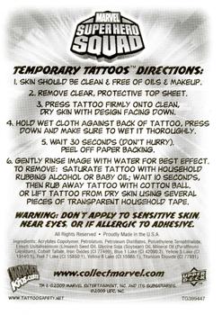 2009 Upper Deck Super Hero Squad - Tattoos #NNO Human Torch / Thing Back