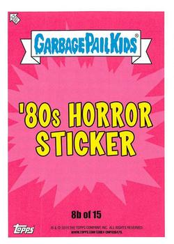 2019 Topps Garbage Pail Kids: Revenge of Oh, the Horror-ible! - Blood Splatter Green #8b Upside-Down David Back