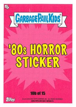 2019 Topps Garbage Pail Kids: Revenge of Oh, the Horror-ible! - Blood Splatter Green #10b Cymbal Kimbel Back
