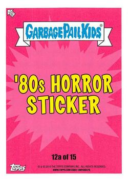 2019 Topps Garbage Pail Kids: Revenge of Oh, the Horror-ible! - Blood Splatter Green #12a Hypodermic Herbert Back