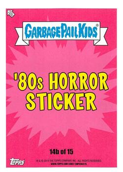 2019 Topps Garbage Pail Kids: Revenge of Oh, the Horror-ible! - Blood Splatter Green #14b Revealing Roddy Back