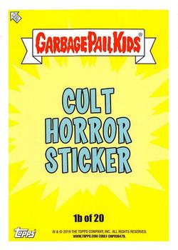 2019 Topps Garbage Pail Kids: Revenge of Oh, the Horror-ible! - Blood Splatter Green #1b Raina Coat Back