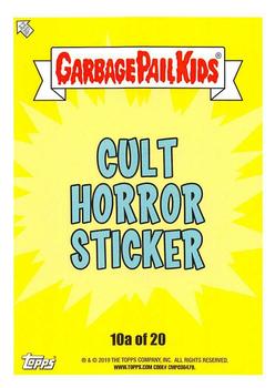 2019 Topps Garbage Pail Kids: Revenge of Oh, the Horror-ible! - Blood Splatter Green #10a Motel Mel Back