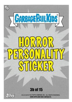 2019 Topps Garbage Pail Kids: Revenge of Oh, the Horror-ible! - Blood Splatter Green #3b Brent and the Pendulum Back