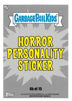 2019 Topps Garbage Pail Kids: Revenge of Oh, the Horror-ible! - Blood Splatter Green #4b King of Horror Back