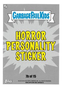 2019 Topps Garbage Pail Kids: Revenge of Oh, the Horror-ible! - Blood Splatter Green #7b Horace Host Back