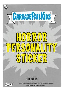 2019 Topps Garbage Pail Kids: Revenge of Oh, the Horror-ible! - Blood Splatter Green #9a Alfred Presents Back