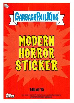 2019 Topps Garbage Pail Kids: Revenge of Oh, the Horror-ible! - Blood Splatter Green #14b Trick R. Pete Back
