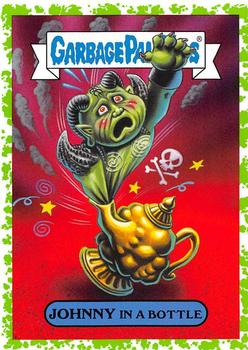 2019 Topps Garbage Pail Kids: Revenge of Oh, the Horror-ible! - Blood Splatter Green #15a Johnny in a Bottle Front