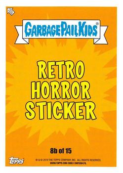 2019 Topps Garbage Pail Kids: Revenge of Oh, the Horror-ible! - Blood Splatter Green #8b Crissy-Lis Back
