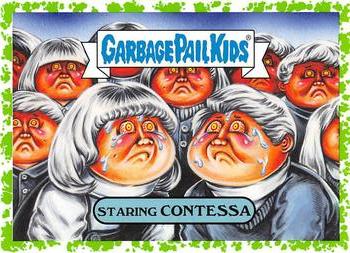 2019 Topps Garbage Pail Kids: Revenge of Oh, the Horror-ible! - Blood Splatter Green #15b Staring Contessa Front