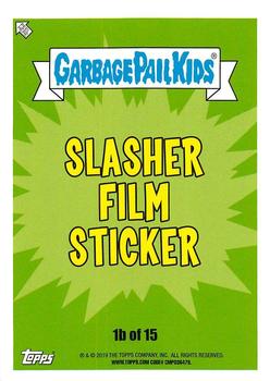 2019 Topps Garbage Pail Kids: Revenge of Oh, the Horror-ible! - Blood Splatter Green #1b Walt Street Back