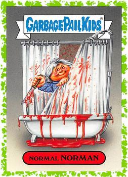 2019 Topps Garbage Pail Kids: Revenge of Oh, the Horror-ible! - Blood Splatter Green #11a Normal Norman Front