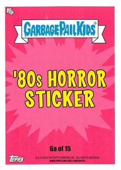 2019 Topps Garbage Pail Kids: Revenge of Oh, the Horror-ible! - Blood Splatter Purple #6a Branded Brewster Back