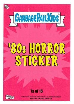 2019 Topps Garbage Pail Kids: Revenge of Oh, the Horror-ible! - Blood Splatter Purple #7a Halloween Tre Back