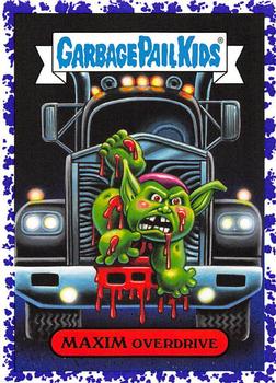 2019 Topps Garbage Pail Kids: Revenge of Oh, the Horror-ible! - Blood Splatter Purple #9a Maxim Overdrive Front