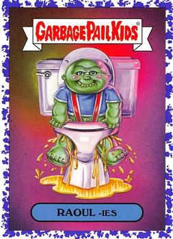 2019 Topps Garbage Pail Kids: Revenge of Oh, the Horror-ible! - Blood Splatter Purple #7a Raoul-ies Front