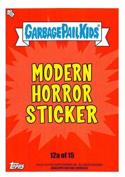 2019 Topps Garbage Pail Kids: Revenge of Oh, the Horror-ible! - Blood Splatter Purple #12a Nina Nun Back