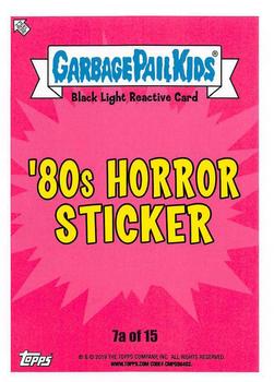 2019 Topps Garbage Pail Kids: Revenge of Oh, the Horror-ible! - Black Light #7a Halloween Tre Back