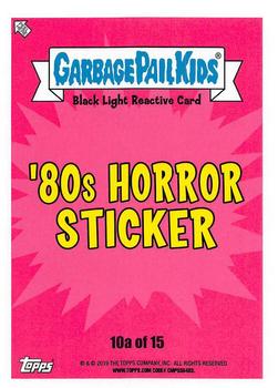 2019 Topps Garbage Pail Kids: Revenge of Oh, the Horror-ible! - Black Light #10a Homicide El Back