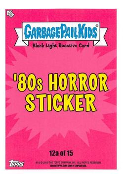 2019 Topps Garbage Pail Kids: Revenge of Oh, the Horror-ible! - Black Light #12a Hypodermic Herbert Back