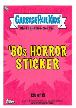 2019 Topps Garbage Pail Kids: Revenge of Oh, the Horror-ible! - Black Light #12b Re-Animate Tor Back