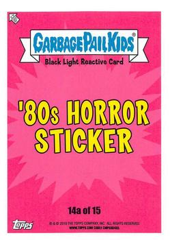 2019 Topps Garbage Pail Kids: Revenge of Oh, the Horror-ible! - Black Light #14a Bobby Gum Back