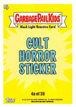 2019 Topps Garbage Pail Kids: Revenge of Oh, the Horror-ible! - Black Light #4a Thud Bud Back