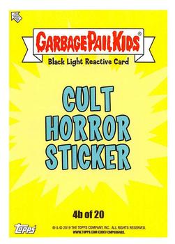 2019 Topps Garbage Pail Kids: Revenge of Oh, the Horror-ible! - Black Light #4b Sewer Susie Back