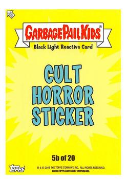 2019 Topps Garbage Pail Kids: Revenge of Oh, the Horror-ible! - Black Light #5b Furball Phil Back