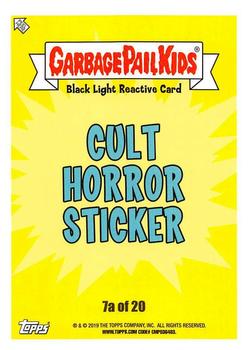 2019 Topps Garbage Pail Kids: Revenge of Oh, the Horror-ible! - Black Light #7a Raoul-ies Back