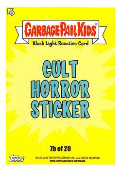 2019 Topps Garbage Pail Kids: Revenge of Oh, the Horror-ible! - Black Light #7b Porcelain Rod Back