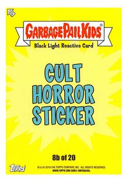 2019 Topps Garbage Pail Kids: Revenge of Oh, the Horror-ible! - Black Light #8b Shadow Puppet Pete Back