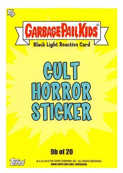 2019 Topps Garbage Pail Kids: Revenge of Oh, the Horror-ible! - Black Light #9b Maniac Zac Back