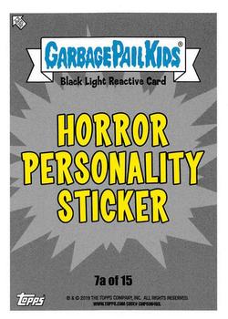 2019 Topps Garbage Pail Kids: Revenge of Oh, the Horror-ible! - Black Light #7a Zach Early Back